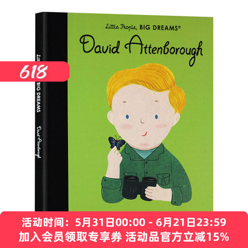 英文原版 Little People, Big Dreams：David Attenborough 小人物大梦想儿童精装绘本 大卫爱登堡