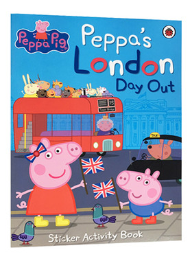 小猪佩奇 伦敦之旅 英文原版 Peppa's London Day Out Sticker Activity Book 亲子睡前共读英语故事绘本 英文版 进口英语书籍