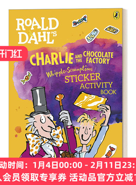英文原版 Roald Dahl's Whipple-Scrumptious Charlie 查理和巧克力工厂 罗尔德·达尔 活动贴纸书 英文版 进口英语原版书籍
