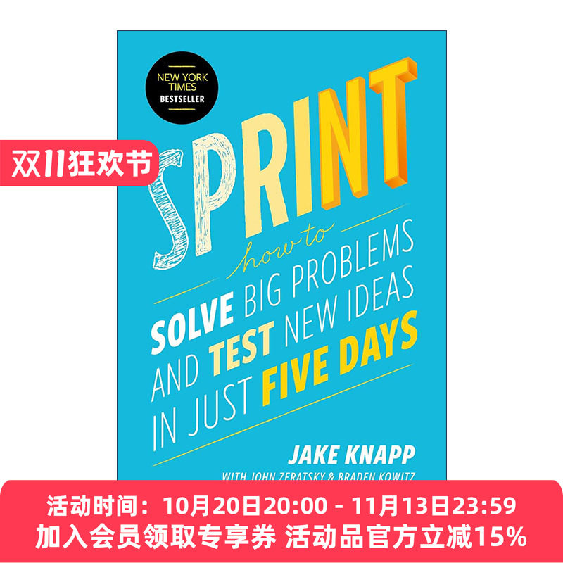 设计冲刺 英文原版 Sprint 谷歌风投如何5天完成产品迭代 英文版 进口英语原版书籍