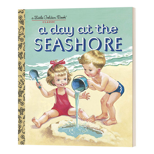 英文原版 A Day at the Seashore Little Golden Book 海边的一天 兰登书屋精装小金书 英文版 进口英语原版书籍