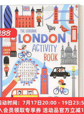 伦敦活动手册 英文原版 London Activity Book Usborne贴纸书 尤斯伯恩图书迷宫书早教书 绘本 英文版 进口英语原版书籍