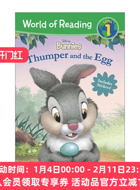 英文原版 World of Reading Disney Bunnies Thumper and the Egg 迪士尼阅读世界分级读物L1 英文版 进口英语原版书籍
