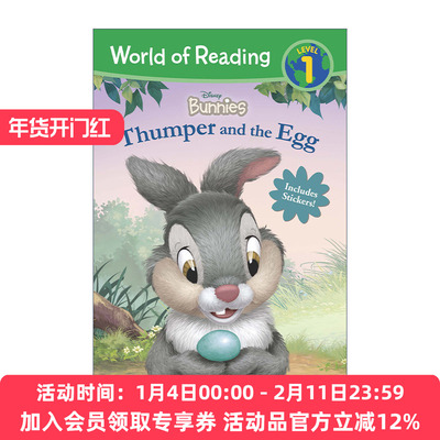 英文原版 World of Reading Disney Bunnies Thumper and the Egg 迪士尼阅读世界分级读物L1 英文版 进口英语原版书籍