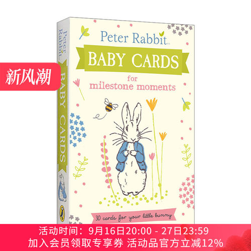 英文原版 Peter Rabbit Baby Cards for Milestone Moments 彼得兔小卡片 记录孩子成长历程 精装 英文版 进口英语原版书籍