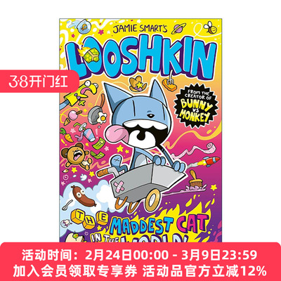 英文原版 Looshkin the Maddest Cat in the World 世界上疯狂的猫鲁什金 Jamie Smart畅销儿童幽默漫画 英文版 进口英语原版书籍