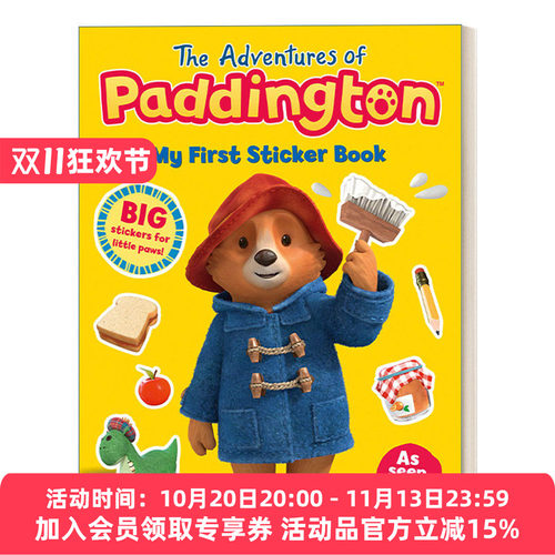 英文原版 The Adventures of Paddington My First Sticker Book 帕丁顿熊大冒险 我的第一本贴纸书 英文版 进口英语原版书籍