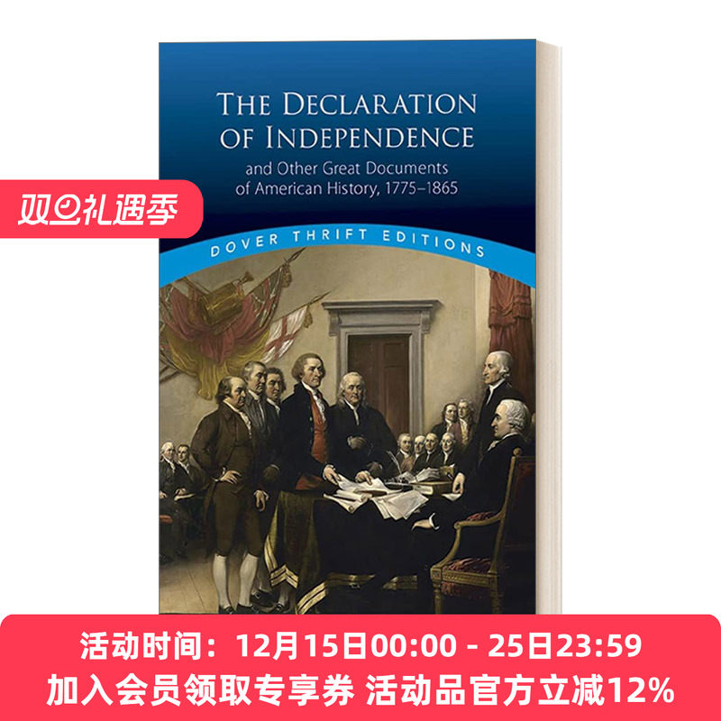 英文原版 The Declaration of Independence and Other Great Documents of American History 1775-1865 独立宣言和美国历史文献