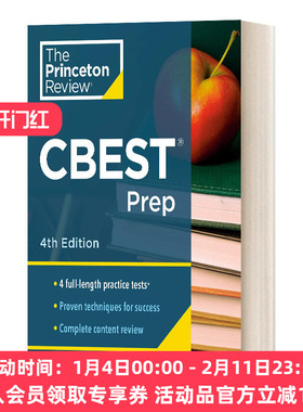 英文原版 Princeton Review CBEST Prep 4th Edition 普林斯顿评论CBEST大学预科备考 第4版 英文版 进口英语原版书籍