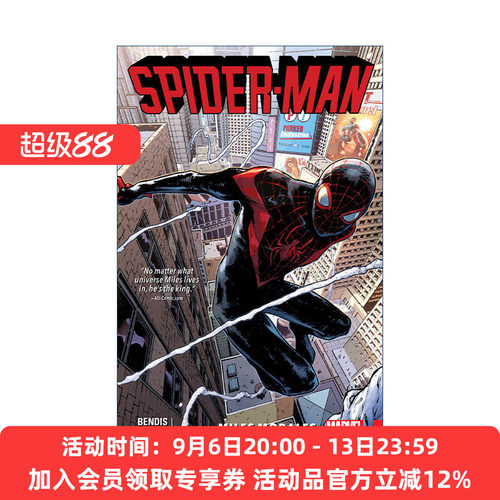 英文原版 Spider-Man Miles Morales Vol. 1 蜘蛛侠 迈尔斯·莫拉莱斯 卷一 漫威漫画 Brian Michael Bendis 英文版 进口书籍