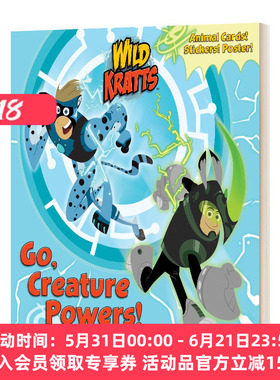 英文原版 Go Creature Powers 动物兄弟 野生的力量 动物科普绘本 Wild Kratts 英文版 进口英语原版书籍