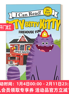 小猫在消防队 英文原版 Itty Bitty Kitty Firehouse Fun My First I Can Read分级阅读 英文版 进口英语原版书籍