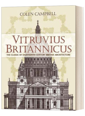 18世纪英国古典建筑设计图 英文原版 Vitruvius Britannicus 不列颠维特鲁威 建筑十书作者Colen Campbell著 英文版进口英语原版书