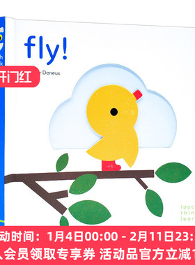 小鸟飞飞 英文原版 TouchThinkLearn Fly 触摸纸板书 英文版 进口英语原版书籍