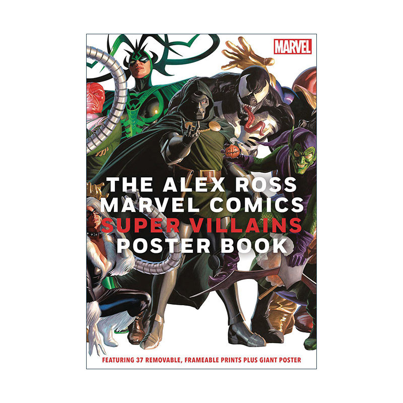 漫威漫画超级恶人海报画集 英文原版 Alex Ross Marvel Super Villains Poster Book 亚历克斯·罗斯英文版 进口英语原版书籍