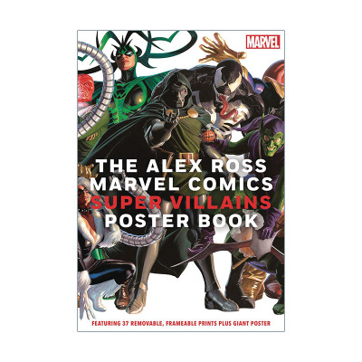 漫威漫画超级恶人海报画集 英文原版 Alex Ross Marvel Super Villains Poster Book 亚历克斯·罗斯英文版 进口英语原版书籍