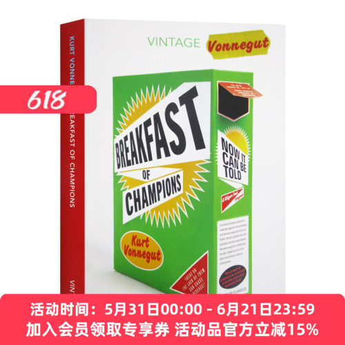 英文原版小说 Breakfast Of Champions 冠军的早餐 英文版 进口英语原版书籍