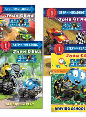 英文原版 Step into Reading 1 怪兽卡车Elbow Grease系列 4册 我的怪兽卡车家族 出去玩 驾校 团队合作赢啦 英文版 进口英语书籍