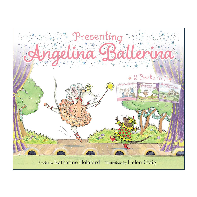 英文原版 Presenting Angelina Ballerina 芭蕾小精灵安吉莉娜3合1 儿童图画书 英文版 进口英语原版书籍