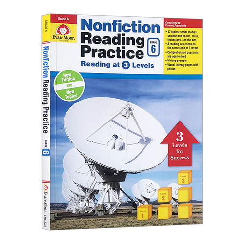 英文原版 Nonfiction Reading Practice Grade 6 非虚构类文学阅读练习 六年级 英文版 进口英语原版书籍