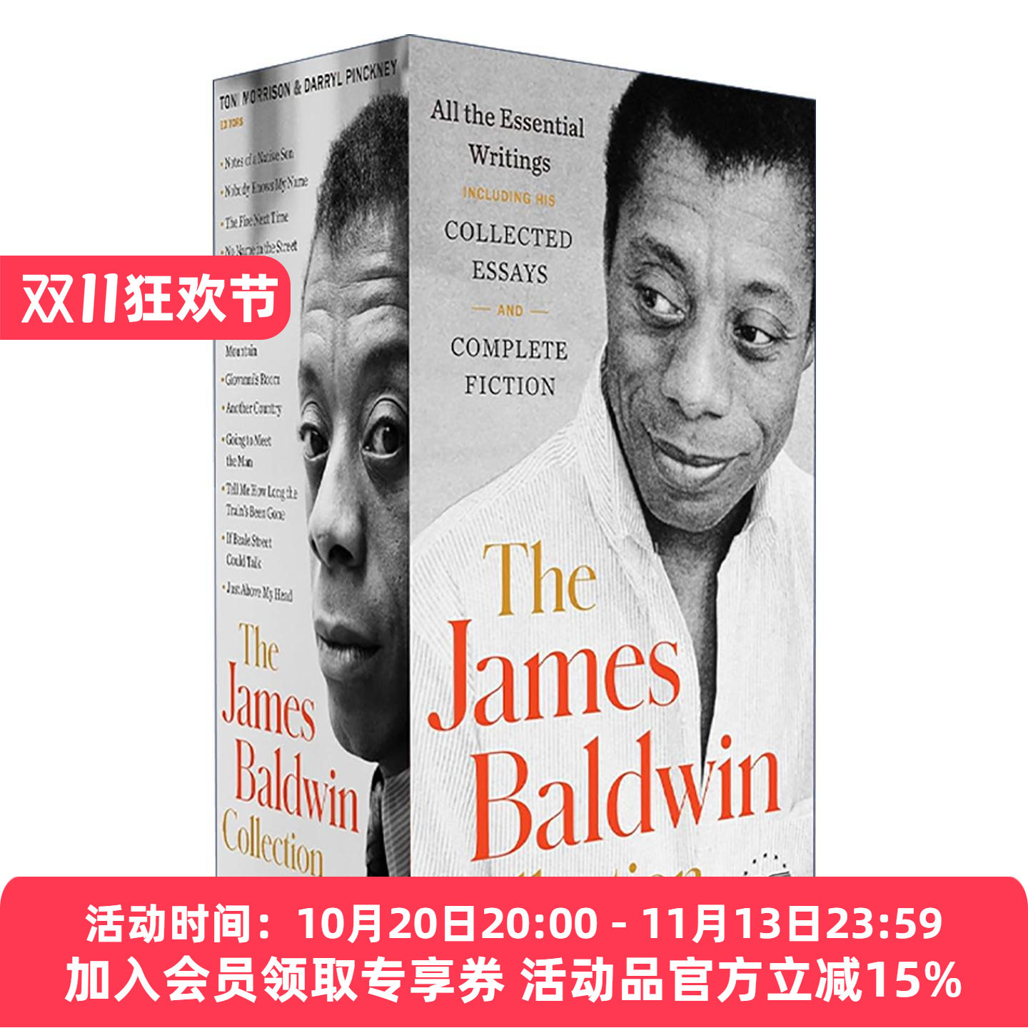 英文原版 The James Baldwin Collection Library of America 詹姆斯·鲍德温经典作品集 盒装套装 精装美国文库 进口英语原版书籍