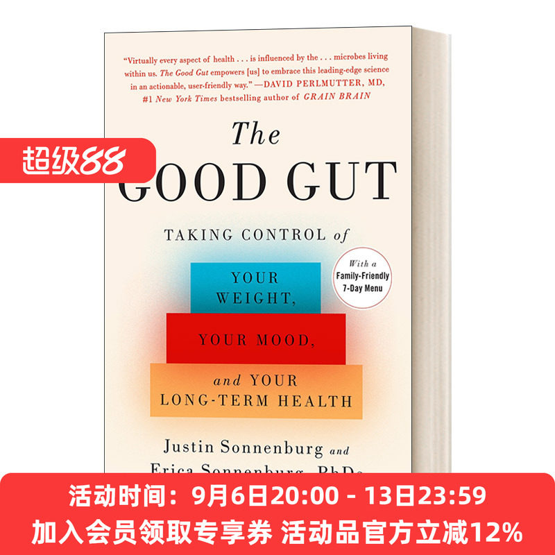 英文原版 The Good Gut 良好的肠道健康 控制你的体重,你的情绪和你的长期健康 Justin Sonnenburg 英文版 进口英语原版书籍
