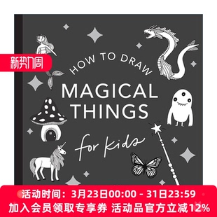 英文原版 Series 美人鱼 神奇 事物 For Koch 儿童5分钟绘画美术课程 Alli How Draw Kids 龙 独角兽 有趣 Things Magical
