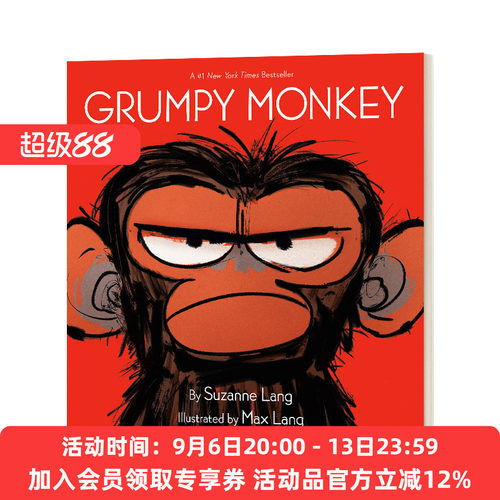 英文原版 Grumpy Monkey 暴怒猴 脾气暴躁的猴子 儿童情绪管理绘本 精装 英文版 进口英语原版书籍