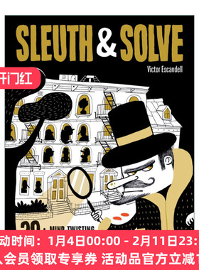 英文原版 Sleuth & Solve 20+ Mind-Twisting Mysteries 侦探解密 20个令人费解的迷题 互动推理游戏 精装 英文版 进口英语原版书