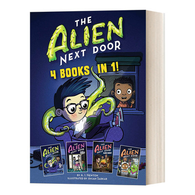 隔壁的外星人4合1 英文原版 The Alien Next Door 4 books in 1!  精装 英文版 进口英语原版书籍