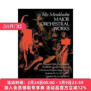 英文原版 Major Orchestral Works in Full Score 费利克斯·门德尔松主要管弦乐作品全谱 Felix Mendelssohn 英文版 进口英语书籍