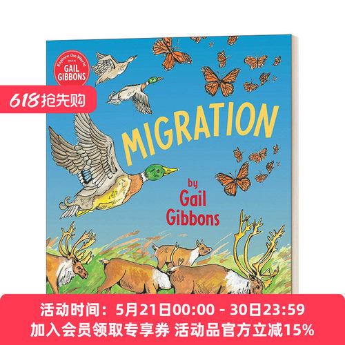 英文原版 Migration 迁徙 4-8岁儿童自然环境动物科普主题绘本 Gail Gibbons盖尔吉本斯少儿百科系列 英文版 进口英语原版书籍