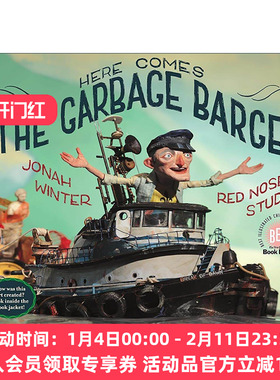 英文原版 Here Comes the Garbage Barge 垃圾船来啦 儿童精装环保绘本 纽约时报年度图画书 Jonah Winter英文版 进口英语原版书籍