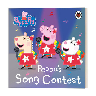 进口英语原版 Peppa Pig Contest 歌唱比赛 小猪佩奇 英文原版 书籍 纸板书 英文版 Song