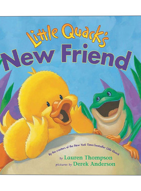 小鸭子的新朋友 英文原版 Little Quack's New Friend 纸板书 英文版 进口英语原版书籍