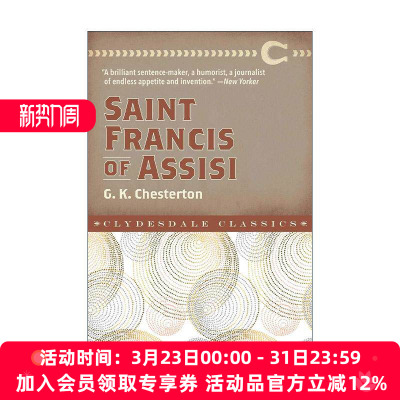 英文原版 Saint Francis of Assisi 方济各传 Clydesdale Classic 英文版 进口英语原版书籍