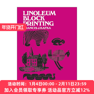 英文原版 Linoleum Block Printing 油毡雕版印刷 插图指南 木版 装饰设计 Francis J. Kafka 英文版 进口英语原版书籍