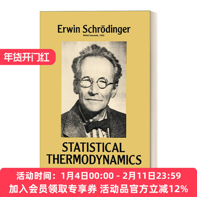 薛定谔 英文原版 Statistical Thermodynamics 统计热力学 1933年诺贝尔物理学奖获得者 量子力学奠基人之一 英文版 进口书籍