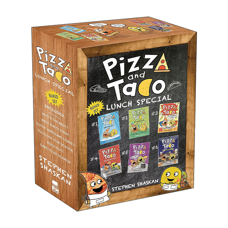 披萨饼与玉米片1-6册盒装套装 英文原版 Pizza and Taco Lunch Special 6-Book Boxed Set 儿童图画图像小说精装进口英语原版书籍