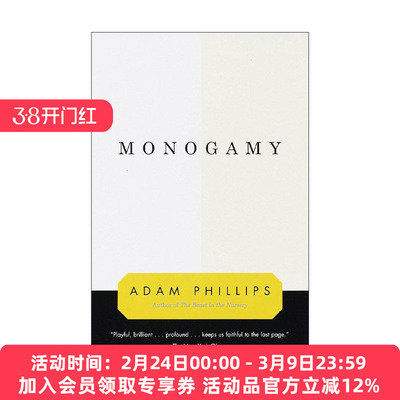 英文原版 Monogamy 一夫一妻制 婚姻 社会学 Adam Phillips 英文版 进口英语原版书籍
