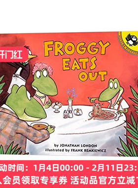 英文原版 Froggy Eats Out 小青蛙弗洛格在外面吃饭 大开绘本 英文版 进口英语原版书籍