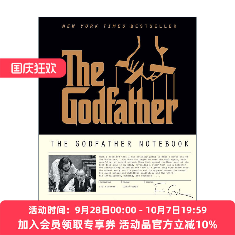 英文原版 The Godfather Notebook 教父电影创作手稿 精装 英文版 进口英语原版书籍
