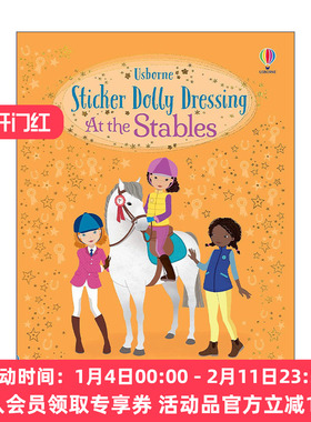 英文原版 Sticker Dolly Dressing At the Stables 多莉贴纸 骑马服饰 英文版 进口英语原版书籍