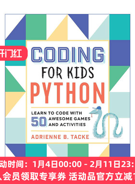 儿童编程之Python 英文原版 Coding for Kids Python 通过50个活动学习编程 英文版 进口英语原版书籍