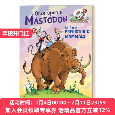 英文原版 Once upon a Mastodon All About Prehistoric Mammals 苏斯博士 戴帽子的猫图书馆 史前动物 精装 英文版 进口英语书籍
