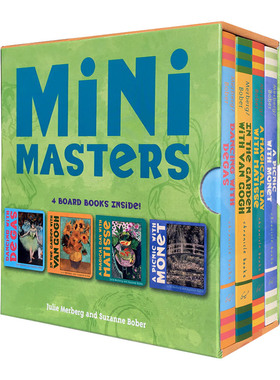 小小艺术家4册盒装纸板书 英文原版 Mini Masters 德加 莫奈 马蒂斯 梵高艺术作品 儿童艺术培养 画集画册 英文版进口英语书籍