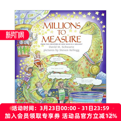 英文原版 Millions to Measure 度量的世界 数学主题儿童绘本 一百万是多少 英文版 进口英语原版书籍