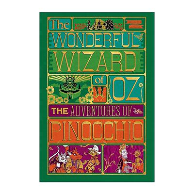 英文原版 Adventures of Pinocchio and Wonderful Wizard of Oz Minalima Illustrated Boxed Set 木偶奇遇记 绿野仙踪2册盒装
