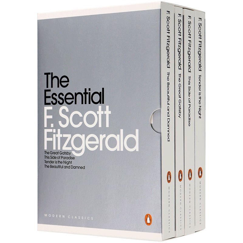 正版 菲茨杰拉德4本套装 英文原版 The Essential Fitzgerald Boxed Set 了不起的盖茨比 夜色温柔 The Great Gatsby 英文版进口书