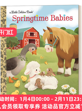 春天的宝宝 英文原版 Springtime Babies Little Golden Book 兰登书屋精装小金书 英文版 进口英语原版书籍